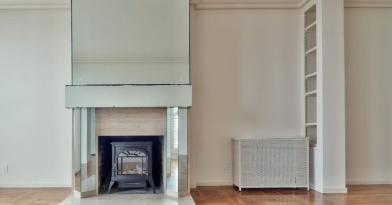 Smaller Living Spaces - Black Fireplace Inside Wall